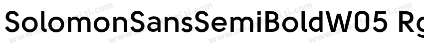 SolomonSansSemiBoldW05 Rg Regular字体转换